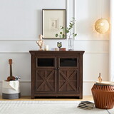 2 Doors Cabinet Large Buffet Sideboard Cabinet Bar Wine Cabinet for Entryway Living Room Buffet Cabinet, Table Coffee Bar Wine Bar Storage Cabinet for Dining Room Espresso