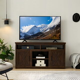 Farmhouse Barn door TV Media Stand Modern Entertainment Console for TV Up to 65