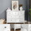 Modern 7 Drawers Dresser 7 Drawers Cabinet,Chest of Drawers Closet Organizers and Storage Clothes Storage Drawers Cabinet for Living Room, Farmhouse Dresser Organizer White W2275P149784