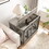 Farmhouse Dog Cage Crate Furniture with Sliding Barn Door, Farmhouse Wooden Dog Kennel End Table with Flip-top Plate Dog House with Detachable Divider for Small/Medium/Large Dog Gray W2275P164727