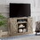 American retro TV Stand Farmhouse Classic Media TV Stand Antique Entertainment for TV up to 50" with Open and Closed Storage Space, Gray Wash, 47"W*15.5"D*30.75"H W2275P210013