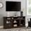 Modern TV Stand Media Stand Modern Entertainment Console for TV Up to 65" with Glass Door Open and Closed Storage Space, Brown, 60"W*15.75"D*29"H W2275P210030