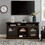 Modern TV Stand Media Stand Modern Entertainment Console for TV Up to 65" with Glass Door Open and Closed Storage Space, Brown, 60"W*15.75"D*29"H W2275P210030