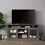 Modern TV Stand Media Stand Modern Entertainment Console for TV Up to 65" with Open and Closed Storage Space, Dark Walnut/Black, 60"W*15.75"D*29"H W2275P210033