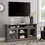 Modern TV Stand Media Stand Modern Entertainment Console for TV Up to 65" with Open and Closed Storage Space, Dark Walnut/Black, 60"W*15.75"D*29"H W2275P210033