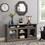 Modern TV Stand Media Stand Modern Entertainment Console for TV Up to 65" with Open and Closed Storage Space, Dark Walnut/Black, 60"W*15.75"D*29"H W2275P210033