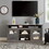 Modern TV Stand Media Stand Modern Entertainment Console for TV Up to 65" with Open and Closed Storage Space, Dark Walnut/Black, 60"W*15.75"D*29"H W2275P210033