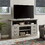 Vintage drawer Traditional TV Media Stand Farmhouse Rustic Entertainment Console for TV Up to 65" with Open and Closed Storage Space, 60"W*15.75"D*34.25"H Light Gray W2275P210043