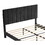 Queen Size Platform Bed with Upholstered Headboard and Slat Support, Heavy Duty Mattress Foundation, No Box Spring Required, Easy to assemble, Black W2276138834