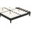 Queen Size Platform Bed with Upholstered Headboard and Slat Support, Heavy Duty Mattress Foundation, No Box Spring Required, Easy to assemble, Black W2276138834