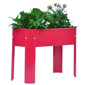 Elevated Garden Bed, Metal Elevated Outdoor Flowerpot Box, Suitable for Backyard and Terrace, Large Flowerpot, Suitable for Vegetable and Flower