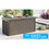 260 Gallon Deck Box, Waterproof Resin Large Outdoor Storgae Box for Patio Furniture, Patio Cushions, Gardening Tools, Pool and Sports Supplies, Lockable (Black) W2278P155068