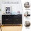 Buffet Sideboard Cabinet, 4 Doors Accent Storage Cabinet, Mid Century Buffet Table with Adjustable Shelf, Console Table for Kitchen, Dining Room, Living Room, Black W2279139580