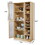 Kitchen Storage Cabinet, 71" Tall Kitchen Pantry Cabinet with Doors and Adjustable Shelves, Freestanding Utility Storage Cabinet for Kitchen, Dining Room, Living Room (Wooden) W2279P145894
