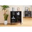 Storage Cabinet, Multipurpose Storage Organizer with Display Shelves and Doors, Accent Storage Cabinets with Hollow Doors, Cube Bookcase for Living Room, Office, Study Room (Black) W2279P151622