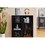 Storage Cabinet, Multipurpose Storage Organizer with Display Shelves and Doors, Accent Storage Cabinets with Hollow Doors, Cube Bookcase for Living Room, Office, Study Room (Black) W2279P151622