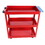 Tool Cart on Wheels, 3 Tier Rolling Mechanic Tool Cart, Heavy Duty Steel Utility Cart w/Lockable Wheels, 450 LBS Capacity Industrial Service Cart for Garage, Warehouse, Workshop (Bright Red)