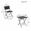 Rattan Patio Bistro Set, 3 Piece Foldable Outdoor Patio Furniture Sets, with Folding Table and Two Chairs, for Garden, Backyard, Pool, Lawn, Porch, Balcony, All Weather Rattan Style W2281P183670
