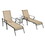 3 Pack Patio Lounge Chair, Outdoor Chaise Lounge with 5 Adjustable Backrest, Sturdy Steel Frame, Sunbathing Recliner, Beach Chair, Tanning Chair for Outside, Yard, Balcony, Pool Chairs, Black
