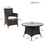 5 Piece Outdoor Dining Set All-Weather Wicker Patio Dining Table and Chairs with Cushions, Round Tempered Glass Tabletop with Umbrella Cutout for Patio Backyard Porch Garden Poolside W2281S00007