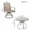 5-Piece Bistro Patio Table and Chairs Set with Tan PVC Sling Swivel Rocker Chairs and Round Cast-Top Outdoor Table, Premium Weather Resistant Outdoor Dining Set for Backyard & Deck W2281S00009