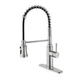 Pull down Single Handle Spring Kitchen Faucet W2287141960
