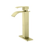 Waterfall Spout Single Handle Bathroom Sink Faucet P-W2287P154571