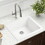 21"L x 18.5" W White Ceramic Single Bowl Kitchen Sink W2287P175737