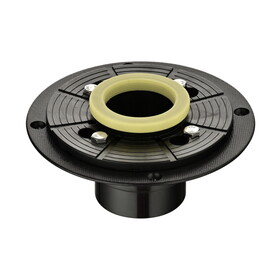Shower Drain Base with Adjustable Ring + Rubber Coupler for Linear Shower Drain Installation W2287P181637