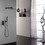 10 inch Shower Head Bathroom Luxury Rain Mixer Shower Complete Combo Set Wall Mounted W2287P182542