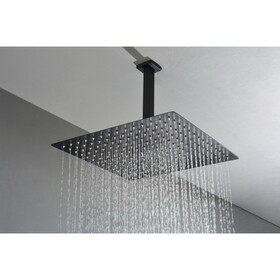 16" Matte Black Bathroom Luxury shower head