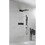 Shower System Square Bathroom Luxury Rain Mixer Shower Combo Set Pressure Balanced Shower System with Shower Head, Hand Shower, Slide Bar, Shower Arm, Hose, and Valve Trim W2287P182679