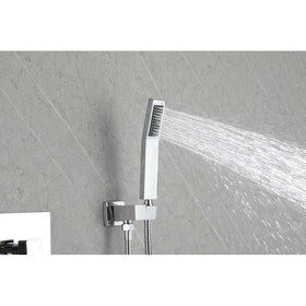 Wall Mounted Shower System Combo Set with Handheld and 12"Shower head W2287P182846