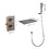 Waterfall Spout Wall Mounted shower with Handheld Shower Systems W2287P183645