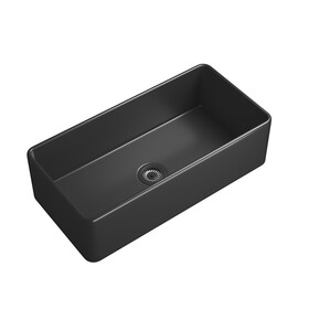 Matte Black Farmhouse Sink Deep Apron Sink Undermount Farmhouse Kitchen Sink Single Farm Sink W2287P184755