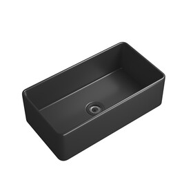 Matte Black Farmhouse Sink Deep Apron Sink Undermount Farmhouse Kitchen Sink Single Farm Sink W2287P184763