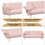 70-inch teddy fleece sofabed, convertible futon sofabed with adjustable arms and backrest, modern love sofa for living room and bedroom. W2290P147461