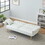 68.11 inch Faux leather sofa bed with adjustment armres W2290P152929
