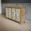 Accent Cabinet with 4 Doors, Farmhouse Sideboard Buffet Cabinet with Storage, Modern Credenza Storage Cabinet with Wood Carved Floral Doors for Living Room, Dining Room, Entryway, Hallway, Kitchen