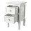 2 pcs of Nightstand Drawer Organizer Storage Cabinet Bedside Table Bedroom Furniture Woode Nordic White Bedside Table Solid Wood(White) W2296P145234