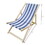 populus wood sling chair blue Stripe Broad blue Stripe (color: Dark blue) folding chaise lounge chair W2297P143102