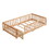 Twin Size Floor Bed with Door, Solid Wood Platform Bed Frame with Fence, Suitable for children, Pine Wood, Natural W2297P201511