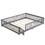 full Size Floor Bed with Door,Solid Wood Platform Bed Frame with Fence,Suitable for children,Pine Wood,Gray W2297P202901