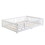 Queen Size Floor Bed with Door,Solid Wood Platform Bed Frame with Fence,Suitable for children,Pine Wood,White W2297P202958