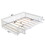 Queen Size Floor Bed with Door,Solid Wood Platform Bed Frame with Fence,Suitable for children,Pine Wood,White W2297P202958