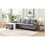 Sectional Sofa Set for Living Room with L Shape Chaise Lounge,cup holder and Left Hand with Storage Chaise Modern 4 Seat (Grey) W2297S00011