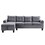 Sectional Sofa Set for Living Room with L Shape Chaise Lounge,cup holder and Left Hand with Storage Chaise Modern 4 Seat (Grey) W2297S00011