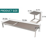 All aluminum outdoor coffee table W2298P146797