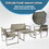Full aluminum woven rattan double sofa+coffee table W2298P147341