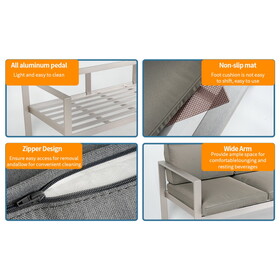 All aluminum three person sofa+floor mat W2298P147367